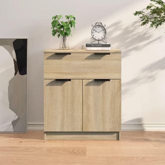 vidaXL Vidaxl - Aparador De Madera Contrachapada Color Roble Sonoma 60x30x70 Cm