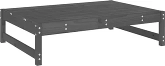 vidaXL Taburete De Jard&iacute;n Madera Maciza De Pino Gris 120x80 Cm Vidaxl