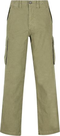 Burberry Green Straight Cargo Trousers