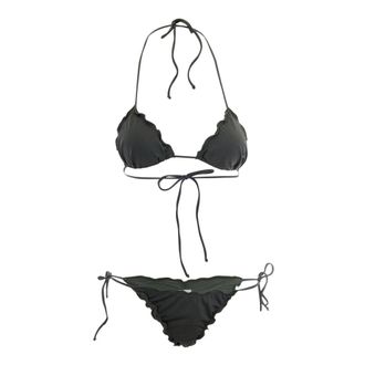 MC2 Saint Barth Bikinis, female, Green, Size: L Frou Frou Triangle Bikini