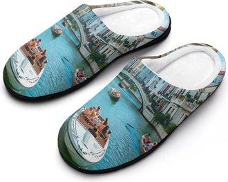Generic Italy Venetian Canals Mens Slippers Comfortable And Non-slip Cotton Slipper Shoe for House