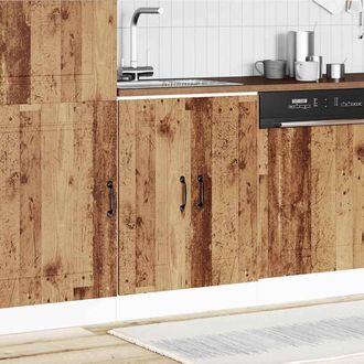 Berkfield Home Sink Base Cabinet Kalmar Old Wood 60x46x81.5 cm Engineered Wood in Brown