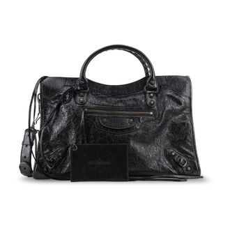Balenciaga Le City Medium Bag - Dames - Tassen - Zwart - Maat: ONE Size Katoen