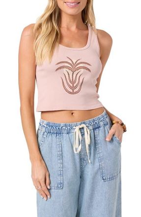 O'Neill Palm Sun Cotton Graphic Tank in Misty Rose at Nordstrom, Size Xx-Large