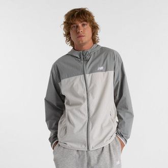 New Balance Mens Athletics Woven Jacket in Grey Polywoven, size X-Large