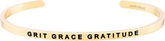 Mantra Grit Grace Gratitude bracelet in Outside - Yellow Gold at Nordstrom
