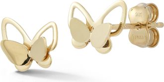 Ember Fine Jewelry 14K Gold Butterfly Studs