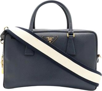 Prada Pre-owned Vintage Schoudertas - Dames - Vintage Handtas - Blauw - ONE Size - Leer - Vintage