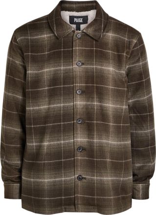 Paige Telford Plaid Flannel Jacket - Dark Green - XL