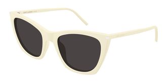 Saint Laurent SL 214 KATE THIN 005 Mens Sunglasses White Size 55 - Free RX Lenses - Free RX Lenses