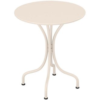 Vente-Unique Tavolo tondo da giardino D.60 cm in Metallo Beige - MIRMANDE di MYLIA