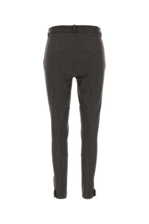 Burberry Womens Embroidered Stretch Cotton Pant Wlnutbrwntaupebge Exterior: Elastane Pantaloni