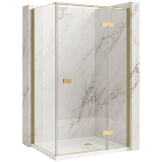 Rea Rea - Cabina De Ducha Atlas 120x80 Brush Gold Right
