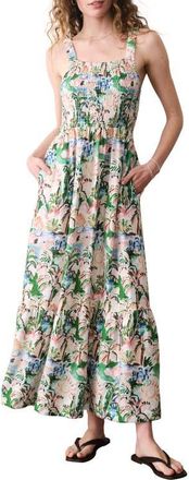 Marine Layer Selene Floral Maxi Dress in Watercolor Palm at Nordstrom, Size X-Small