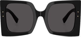 Dolce & Gabbana Eyewear Occhiali da sole squadrati oversize - Nero