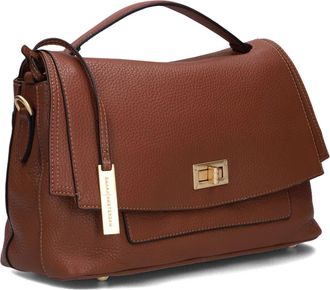 Smaak Leren Schoudertas Ida Camel - Dames - Handtassen - Bruin - ONE Size - Leer - Tassen
