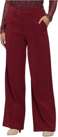 Ydence Pants Geneve - Dames - Wijde Broeken - Rood - M - Polyester - Broeken