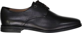 Ferragamo Black Calfskin Oxfords And Mens Derbies