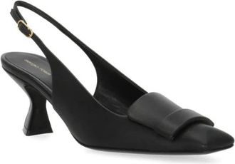 Sergio Rossi Slingback Pomp - Dames - Pumps - Zwart - 38 EU - Leer - Schoenen