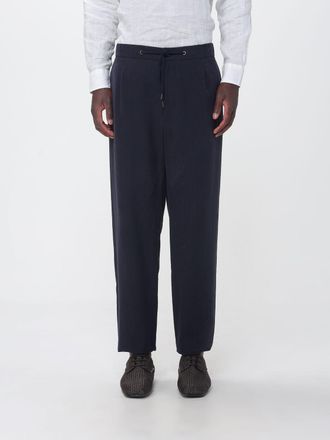 Giorgio Armani Pantaloni dritti in lino con coulisse