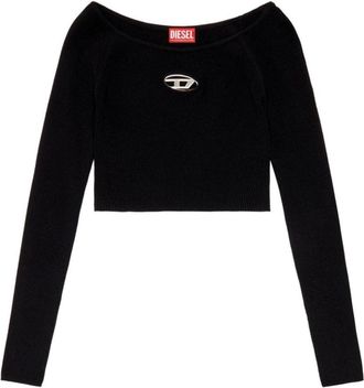 Diesel M-Vera-Ls Long Sleeve Top - Dames - Longsleeves - Zwart - M - Polyester - Tops