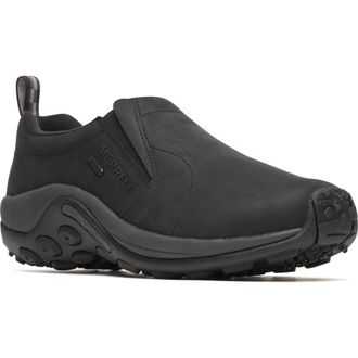 Merrell Jungle Waterproof Moc Slip-On in Black at Nordstrom, Size 10.5
