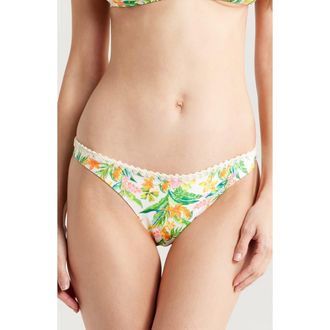 Kulani Kinis Crochet Trim Bikini Bottoms in Golden Hour at Nordstrom Rack, Size Small