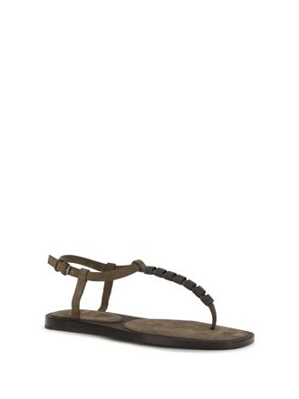 Brunello Cucinelli Womens Embellished Sandals Summer Torba