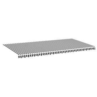 vidaXL Tela De Repuesto Para Toldo Gris Antracita Y Blanco 6x3 M Vidaxl