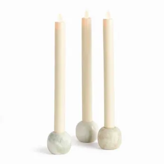 Napa Home & Garden Jocelyn Green Marble Marble Taper Holders Set of 3 at Nordstrom