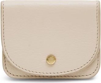 Aim&eacute;e Pucker Up Leather Wallet in Limestone at Nordstrom