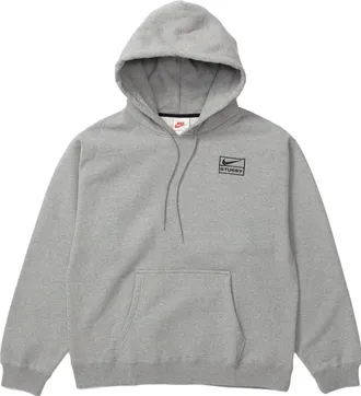 Nike x Stussy Logo Hoodie Grey DJ9488-063