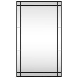 Berkfield Home Wall Mirror Black 60x100 cm Rectangle Iron