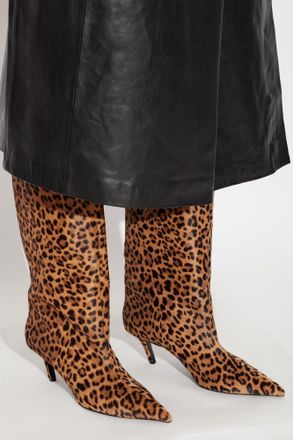 Amina Muaddi Heeled Boots Fiona, Womens, Brown