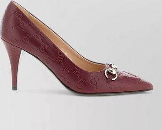 Gucci morsetto pumps embossed pattern metal detail