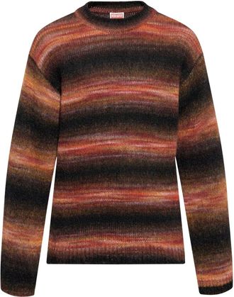 Kenzo striped jumper - men - Alpaca/Polyamide/Wool - M - Black