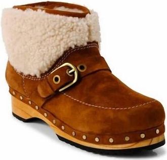 Free People Womens Oak Clog Boot In Tan Suede