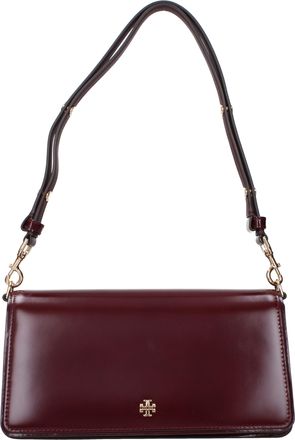 Tory Burch Tory Burch Emerson Damess Schoudertassen Glanzend Rood/Bordeaux