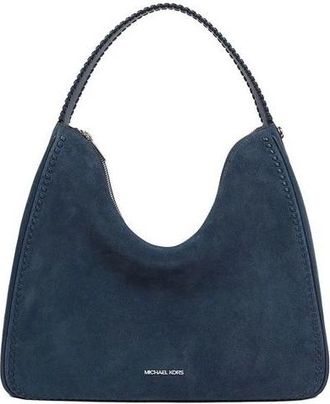 Michael Kors Nayla Medium Hobo Schoudertas - Dames - Schoudertassen - Blauw - ONE Size - Leer - Tassen