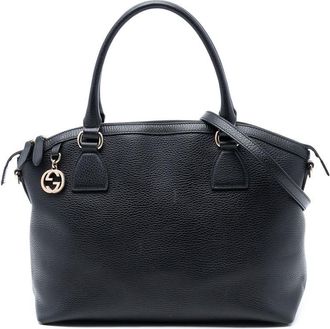 Gucci Pre-owned Gucci Medium Leather GG Charm Dome Satchel 449651 568024