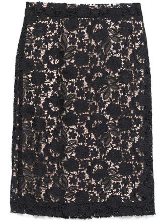 P.A.R.O.S.H. Peonia pencil skirt - women - Elastane/Polyester/Polyester - M - Blue