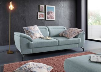 Sit&more 2,5-Sitzer »Percy« 15 cm Fusshöhe, Sitztiefenverstellung, wahlweise Kopfteilverstellung