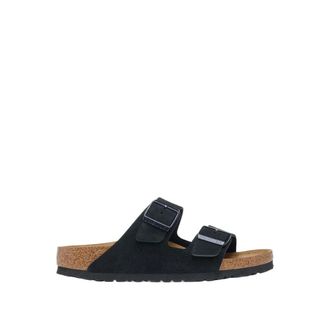 Birkenstock Black Leather Sandals - male - Birkenstock - Sliders - Black - 10 UK - Shoes
