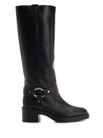 Stuart Weitzman Biker Jax Knee-High Boots Nero-Donna