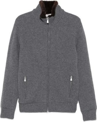 Barba Truien & Vesten, Heren, Grijs, 3Xl, Kasjmier, Zipped Cashmere Jumper