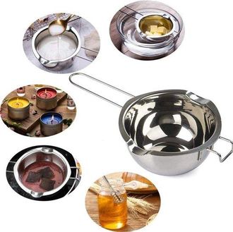 OEM Bol De Acero Inoxidable De 400 Ml Para Fundir Mantequilla, Chocolate Y Queso - Olla De Alta Calidad Para Ba&ntilde;o Mar&iacute;a, Ideal Para Caramelo Y Velas