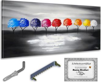 OEM Monica Mirafiori I 100% Pintado A Mano I Cuadro Floreciente 140x70cm Cuadro Pintado A Mano Cuadro Acr&iacute;lico Cuadro Acr&iacute;lico De Gran Tama&ntilde;o I Arte Moder