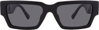 Versace Dark Grey Rectangular Unisex Sunglasses VE4459F GB1/87 54