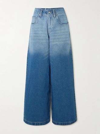 Dion Lee Jeans A Gamba Larga E Vita Bassa - Blu