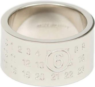 Maison Margiela Anello Maison Margiela Minimal Mm6 Con Logo Da 4Mm
